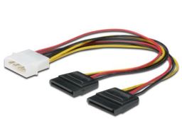 CABLE DIGITUS CORRIENTE INTERNA Y-splitter 0.2m IDE - 2x SATA 15pin connector