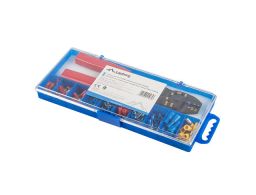 CAJA HERRAMIENTAS LANBERG CRIMPADORA Y 100 TERMINALES ELECTRICOS 1.25 A 4MM
