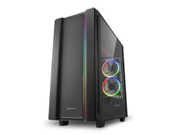 CAJA ATX SHARKOON REV220 2XUSB3.0 RGB SIN FUENTE NEGRO