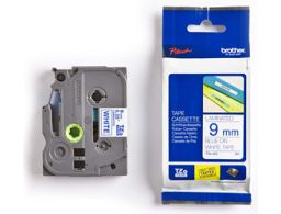 CINTA LAMINADA BROTHER TZE223 BLANCO AZUL 9MM