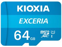 MICRO SD KIOXIA 64GB EXCERIA UHS-I C10 R100 CON ADAPTADOR
