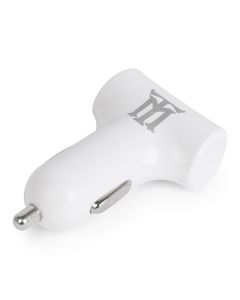 CARGADOR USB MAILLON COCHE PREMIUM 4,8A BLANCO 2 CONECTORES