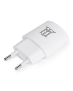 CARGADOR USB MAILLON PARED BASIC 2,1A BLANCO 1 CONECTOR