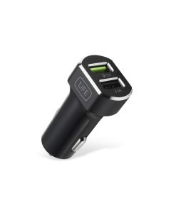 CARGADOR COCHE 1LIFE PA 2XUSB NEGRO
