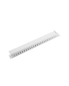 ORGANIZADOR DE CABLES LANBERG METALICO 1U TIPO A RACK 19 GRIS