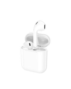 AURICULARES ENJOY CON MICROFONO BLUETOOTH CON BASE DE CARGA TWS I12 BLANCO
