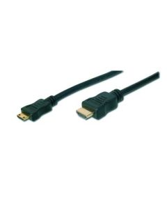 CONVERSOR DIGITUS VIDEO HDMI TIPO C - TIPO A M/M 3M ULTRA HD 24P DORADO NEGRO
