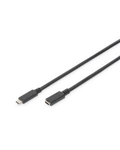 CABLE DIGITUS EXTENSION USB TIPO C - C M/F 0.7m 5A 10GB VERSION 3.1 CE, SW
