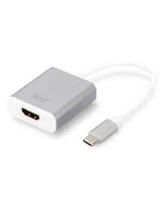CONVERSOR HUB DIGITUS VIDEO USB TIPO C 4K 20CM CHIPSET VL100/PS176