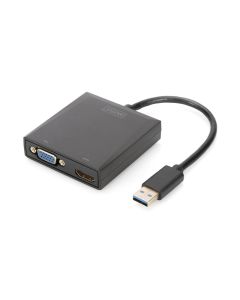 ADAPTADOR DIGITUS USB 3.0 - HDMI/VGA USB - HDMI/VGA SINGLE OR DUAL OUTPUT 1080P