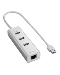 HUB USB SHARKOON 3X3.0 RJ45 ALUMINIO PLATA