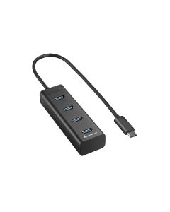 HUB USB SHARKOON 4X3.0 ALUMINIO NEGRO TIPO C