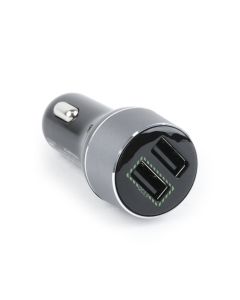 CARGADOR COCHE GEMBIRD 2 USB 2.1A QC3.0 NEGRO