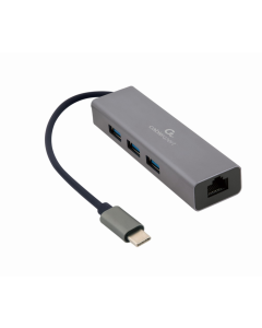ADAPTADOR DE RED GEMBIRD USB-C GIGABIT CON CONCENTRADOR USB 3.1 DE 3 PUERTOS