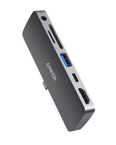 HUB USB ANKER TIPO C A 1xHDMI 1xTIPO C 1xUSB/ A 1xSD+microSD 1xAUDIO 3.5MM PLATA