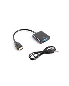 ADAPTADOR LANBERG HDMI MACHO/VGA HEMBRA+MINIJACK 3.5MM HEMBRA 20CM