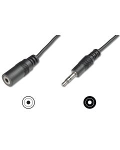 CABLE DIGITUS EXTENSION AUDIO JACK ESTEREO 3,5mm 1,50m CCS 2x0.10/10 M/F
