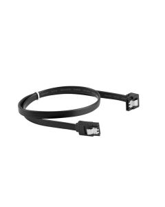 CABLE SATA III LANBERG 6GB/S HEMBRA HEMBRA ANGULO CLIP METAL 30CM NEGRO