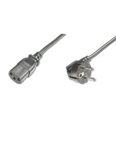 CABLE ALIMENTACION DIGITUS CEE 7/7 (TIPO F) - C13 M/H 0,75m H05VV-F3G 0,75mm