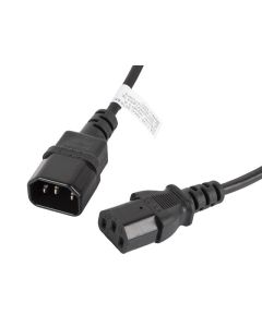 CABLE ALARGADOR LANBERG ALIMENTACION CPU IEC320 C13 H/IEC320 C14 M 1.8M