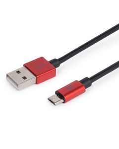 CABLE MAILLON PREMIUM MICRO USB 2.4 ALUMINIO ROJO 1M