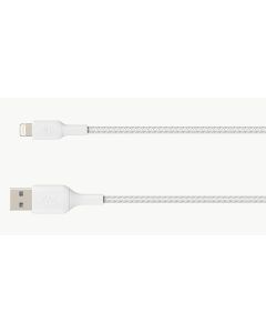 CABLE LIGHTNING BELKIN BOOSTCHARGE MACHO A USB/ A MACHO 1M BLANCO TRENZADO