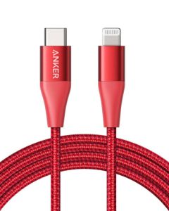 CABLE LIGHTNING ANKER POWERLINE + II MACHO A TIPO C MACHO 1,8M ROJO