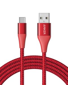 CABLE USB 2.0 ANKER POWERLINE+ II USB/ A MACHO A TIPO C MACHO 1,8M ROJO