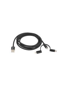 CABLE USB LANBERG 3EN1/USB-C MACHO,MICRO USB MACHO,LIGHTNING MACHO 1.8M