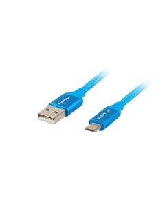 CABLE USB LANBERG 2.0 MACHO/MICRO USB MACHO QUICK CHARGE 3.0 3M AZUL