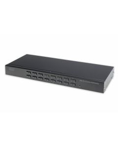 KVM DIGITUS CONMUTADOR 16 PUERTOS 1 USUARIO 16 PC 1 MODULO IP