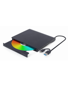 UNIDAD DE DVD USB EXTERNA GEMBIRD NEGRA