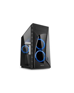 CAJA SHARKOON NIGHT SHARK BLUE ATX 2XUSB3.0 2XUSB2.0 SIN FUENTE AZUL