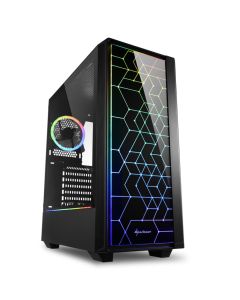CAJA SHARKOON LIT 100 ATX 2XUSB3.0 RGB SIN FUENTE NEGRO