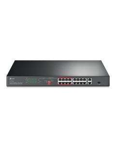 SWITCH TP-LINK 16-PORT 10/100MBPS + 2-PORT GIGABIT RACKMOUNT SWITCH WITH 16-PORT
