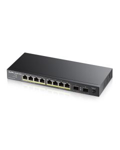 SWITCH ZYXEL GS1100-10HP 8XRJ45 GIGABIT 2XSFP POE+ 802.2at