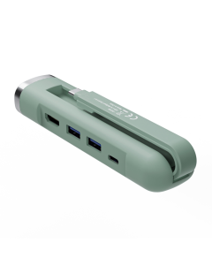 HUB EWENT USB-C Y USB-A MULTIPORT DOCK 5-1 HDMI VERDE