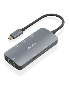 HUB AISENS USB-C DOCK 6 EN 1 USB-C A 1XHDMI 1XRJ45 3XUSB-A USB-C PD 15CM