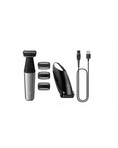 AFEITADORA CORPORAL PHILIPS BG5021/15 S5000 3 PEINES CARGA RAPIDA PLATA