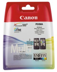 TINTA CANON PG510 CL511 PACK NEGRO CIAN MAGENTA AMARILLO