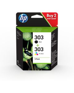 TINTA HP 303 PACK AHORRO 2 NEGRO + CIAN MAGENTA AMARILLO