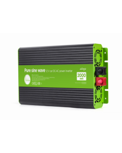 INVERSOR CORRIENTE DC-AC GEMBIRD  COCHE DE ONDA SINUSOIDAL PURA DE 12 V 2000 W