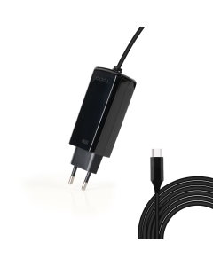 CARGADOR TOOQ PORTATIL GAN USB-C PD 90W CUBICO NEGRO