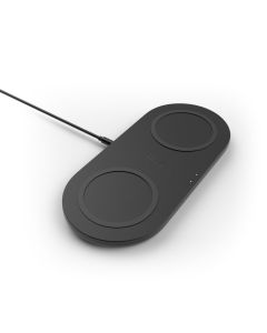 CARGADOR QI INALAMBRICO DOBLE BELKIN BOOSTCHARGE 10W NEGRO
