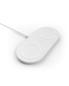 CARGADOR QI INALAMBRICO DOBLE BELKIN BOOSTCHARGE 10W BLANCO