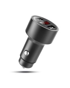 CARGADOR EIGHTT DE COCHE USB 2 PUERTOS 5V-2,4A 12W ALUMINIO