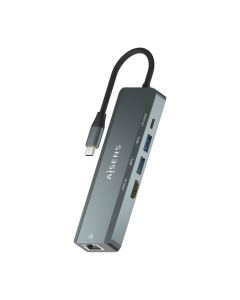 HUB AISENS 5 EN 1 USB-C A 1XHDMI 1XRJ45 2XUSB 1XPD 15CM