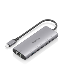 USB-C DOCK AISENS 6 EN 1 HDMI RJ45 USB-A 10G 2XUSB-C 10G USB-C PD 20CM