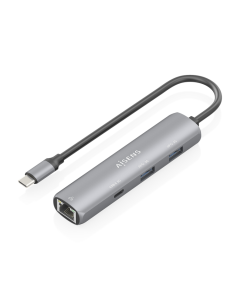 DOCK AISENS USB-C A ETHERNET GIGABIT HUB 1XUSB-C+2XUSB-A GRIS 15CM