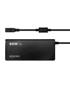 CARGADOR AISENS 90W AUTOMATICO UNI. PORTATIL 12 CONECTORES USB-A QC3.0 NEGRO